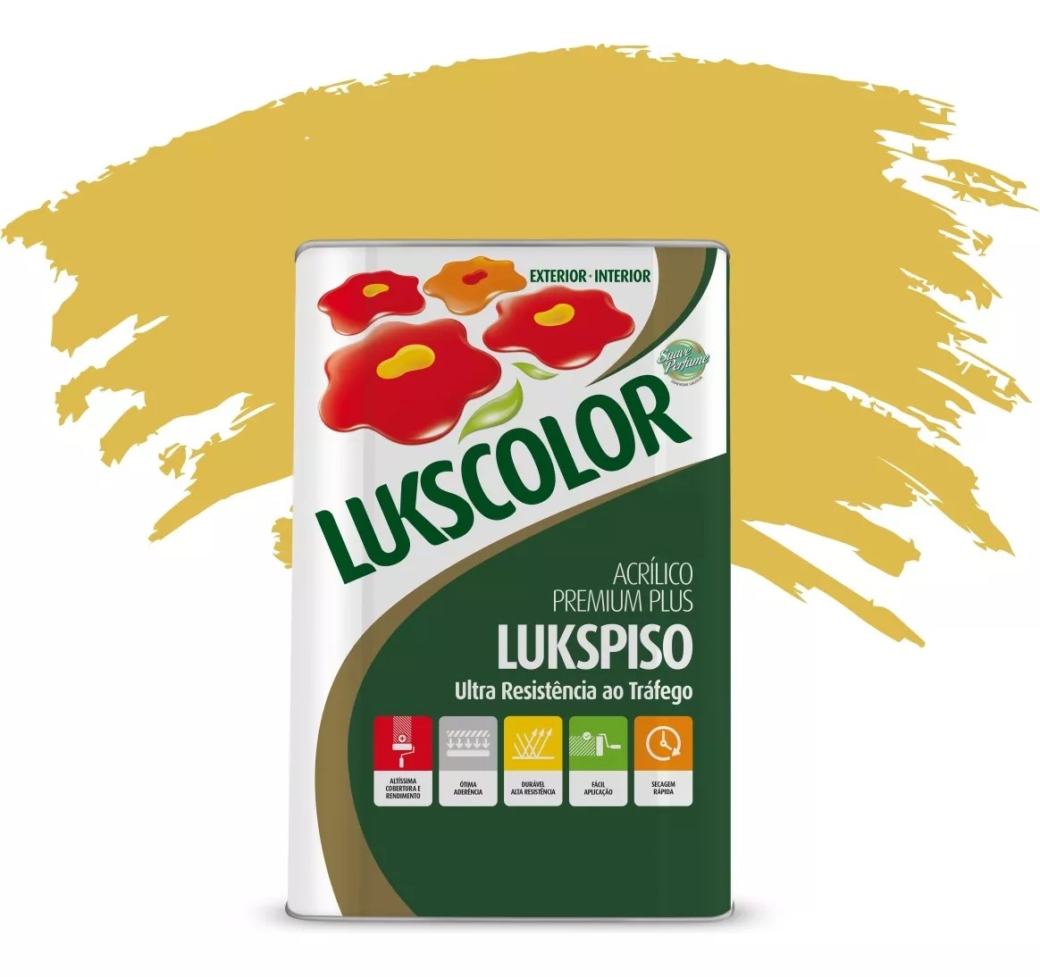 Imagem do produto Lukscolor Tinta Acrílica Premium Lukspiso Amarelo Demarcação 18L