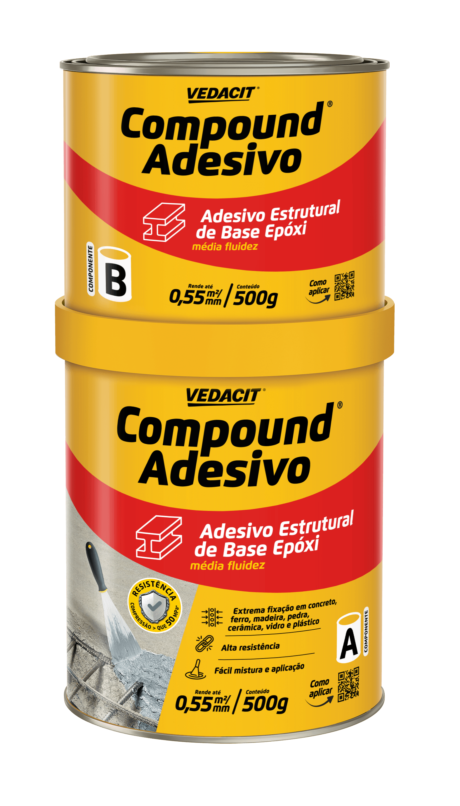 Imagem do produto Compound Adesivo Estrutural Vedacit 1kg (A+B)