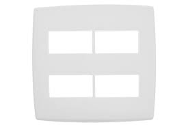 Imagem do produto Pial Plus Legrand Placa 4X4 com 2+2 Postos Distanciados Gloss Branco