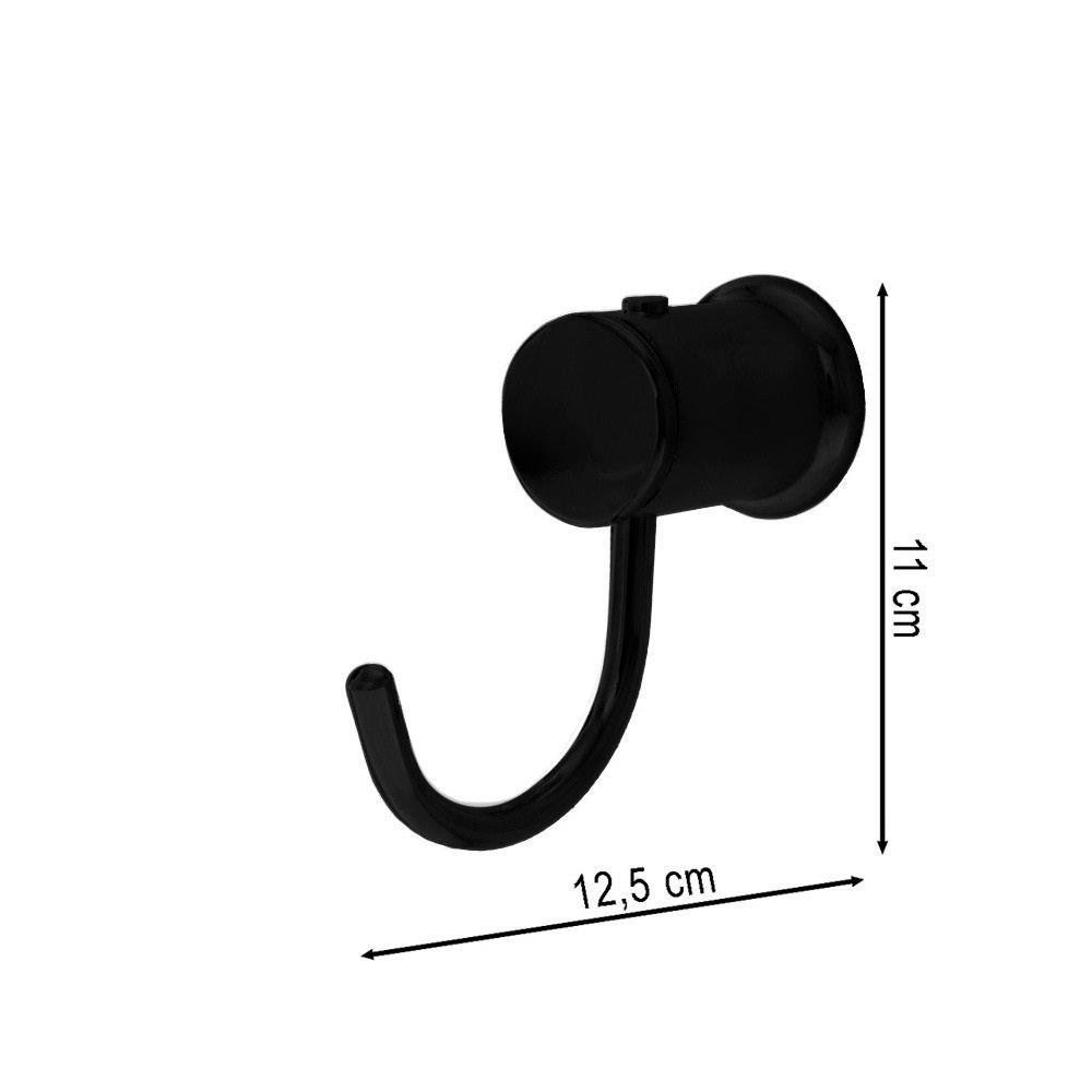 Imagem do produto Balibox Cabide Luxo Fumê Preto Fosco