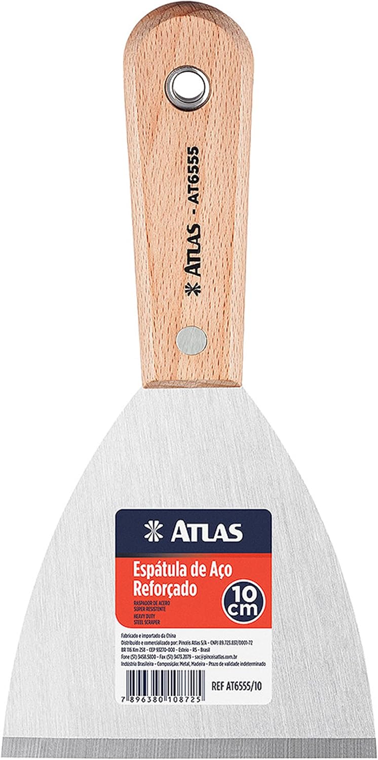 Imagem do produto Atlas Espátula de Aço Compel com Cabo Madeira N.06