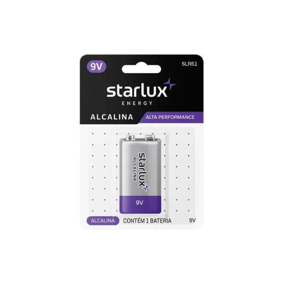 Imagem do produto Arcom Bateria Starlux Energy Alcalina 9V