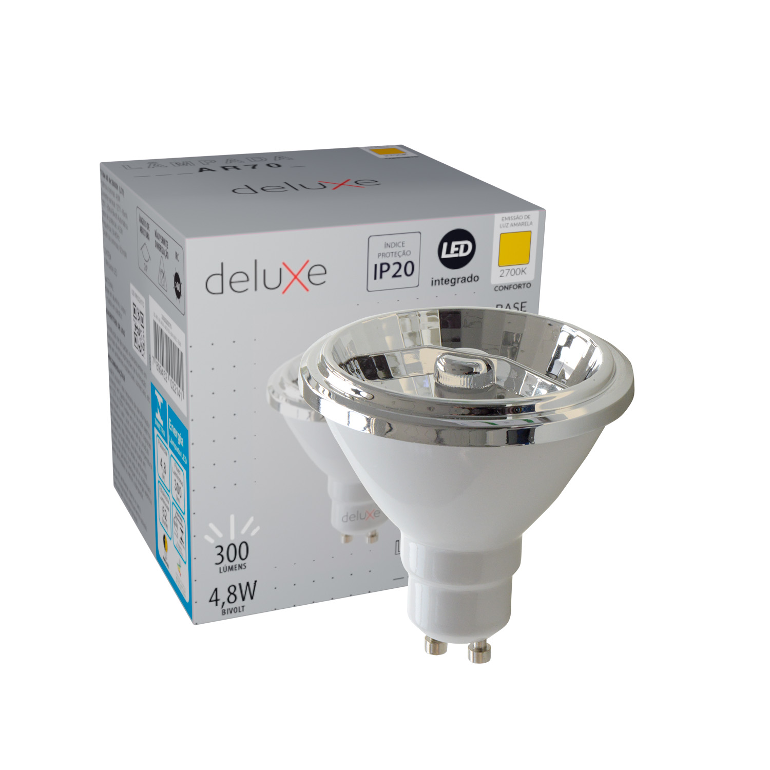 Imagem do produto Avant Lâmpada LED AR70 24° GU10 4,8W Bivolt 2700K Luz Amarela