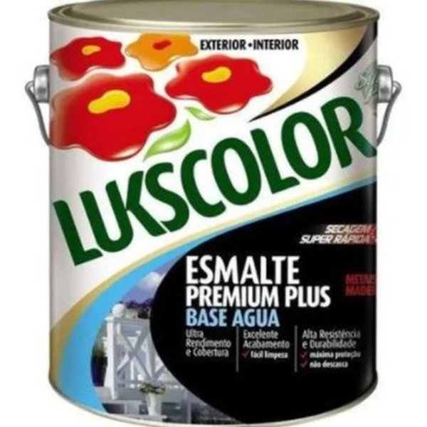 Imagem do produto Lukscolor Esmalte Acetinado Base Água Branco 3,6L
