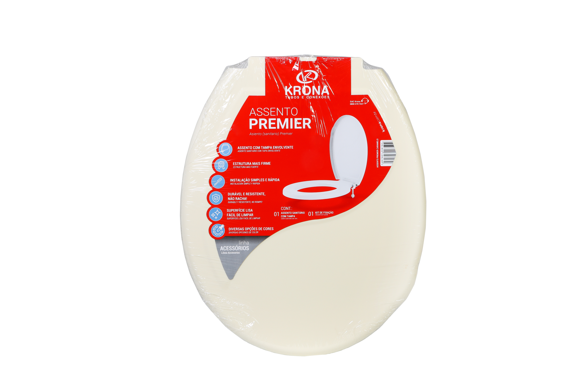 Imagem do produto Krona Assento Sanitário Premier Bege