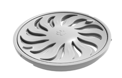 Imagem do produto Tigre Grelha Abre e Fecha Redondo Titânio DN150