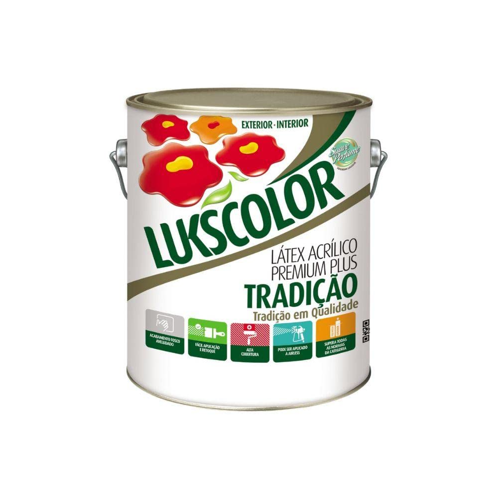 Imagem do produto Lukscolor Tinta Látex Acrílica Tradição Gelo 3,6 Litros