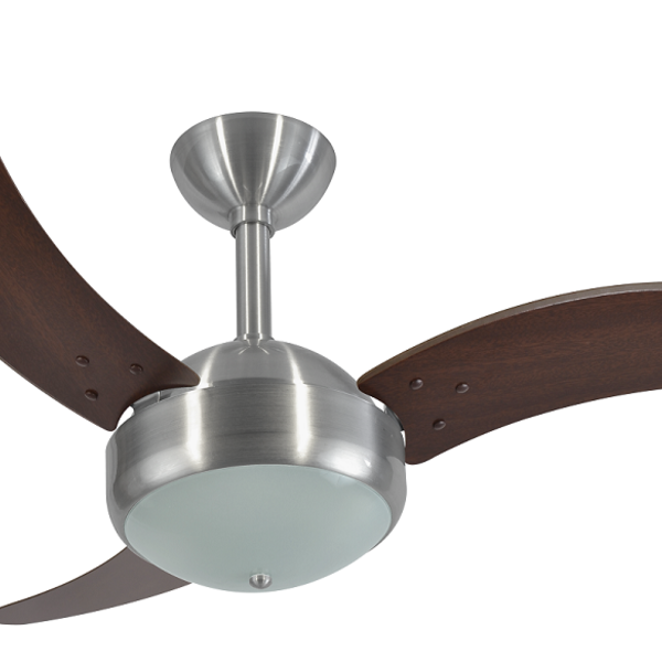 Imagem do produto Rioprelustres Ventilador de Teto 1007 Alumínio Escovado 3 Pás Tabaco
