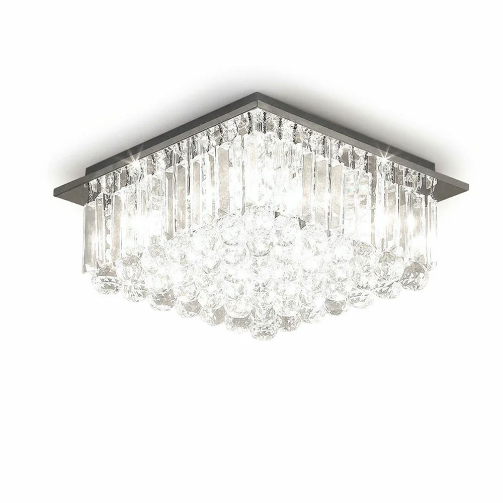Imagem do produto Blumenau Luminária Quadrada Cristal 4xG9 Aço Cromado com Cristal