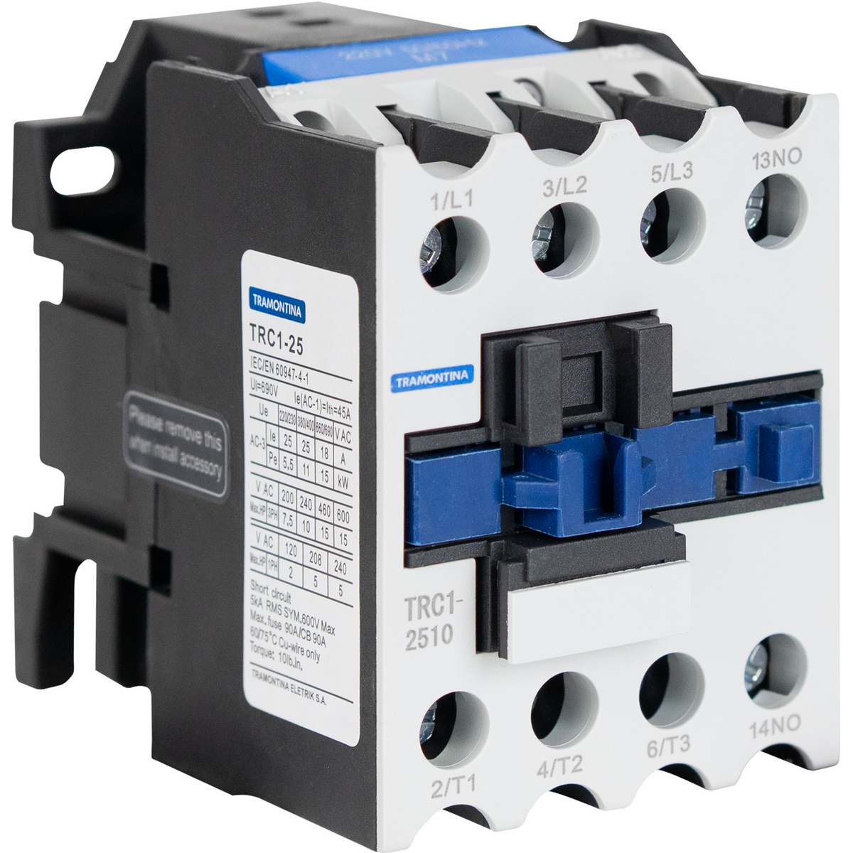 Imagem do produto Tramontina Contator Tripolar TRC1-2510 25A 220VCA 1NA