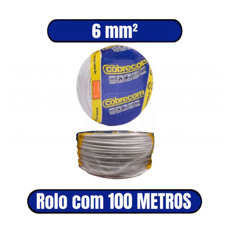 Imagem do produto Cabo Flexível Maxcopper 6.0mm Branco (Rolo 100m)