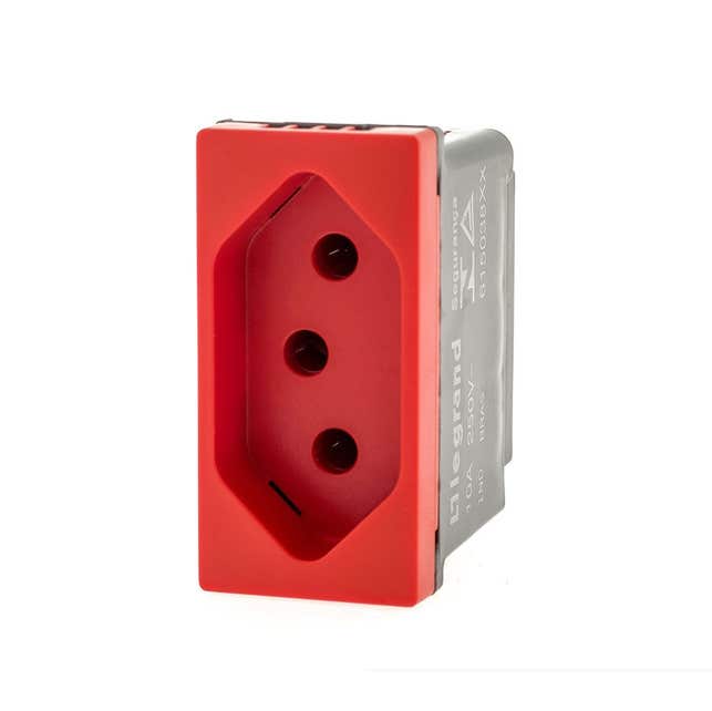 Imagem do produto Pial Plus Legrand Módulo de Tomada 2P+T 20A Vermelha 615079VM