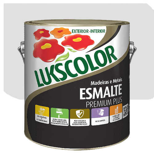 Imagem do produto Lukscolor Esmalte Sintético Premium Acetinado Branco 3,6 Litros
