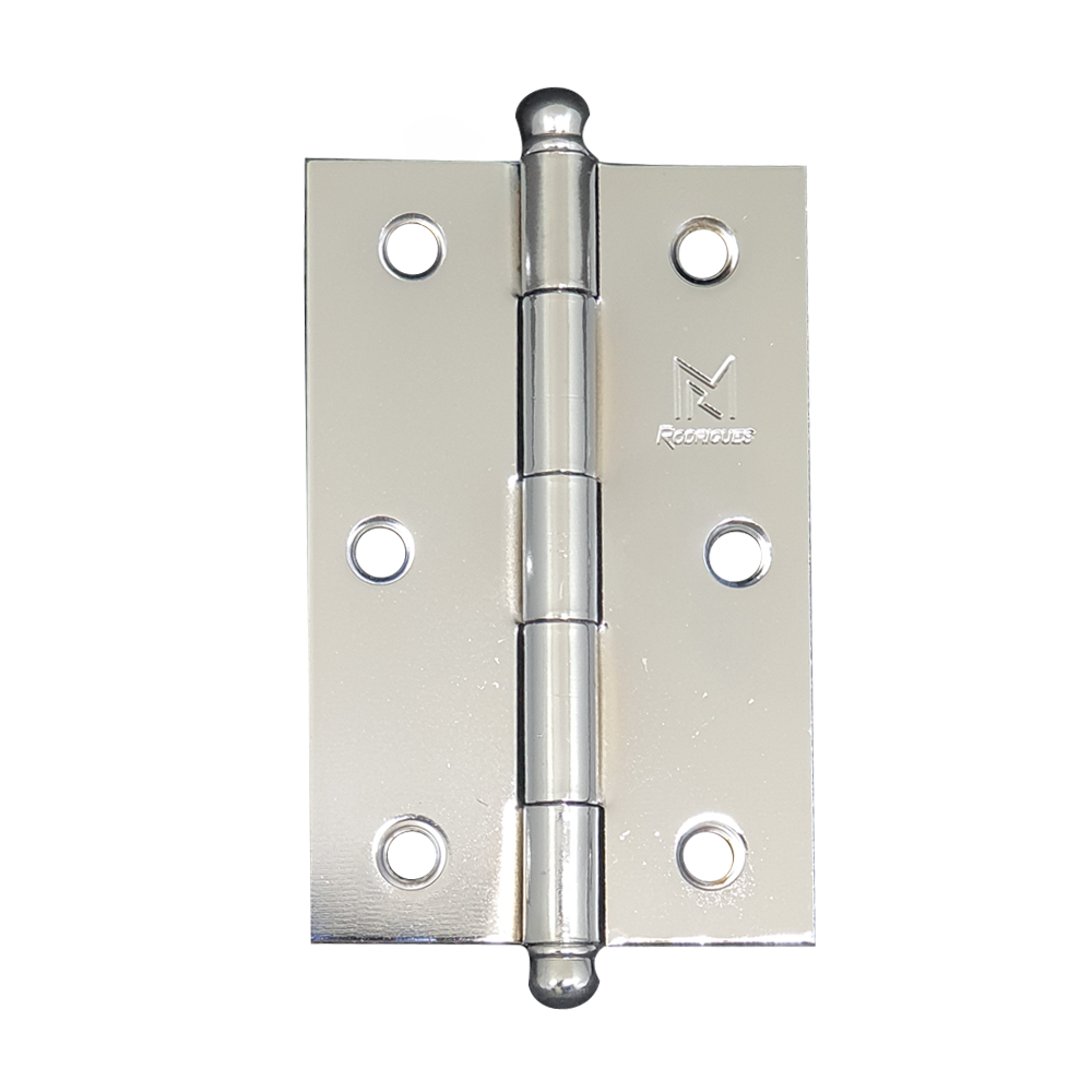 Imagem do produto Dobradiça Leve Aço Cromado Acetinado 3" (Cartela com 3 peças) Rodrigues