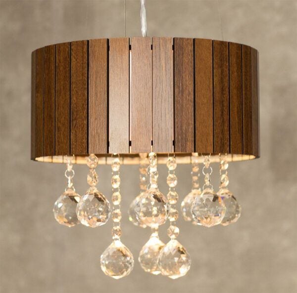 Imagem do produto Accord Pendente Cristais 55x55x15 Imbuia 1106