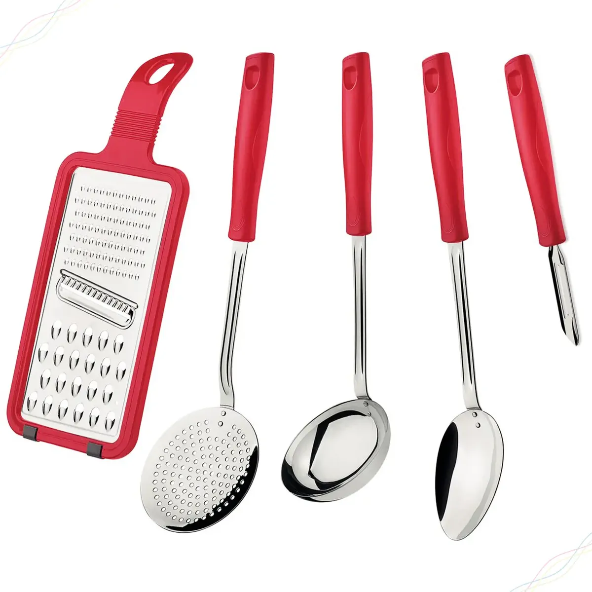 Imagem do produto Tramontina Jogo de Utensílios Easy em Aço Inox 5 Peças