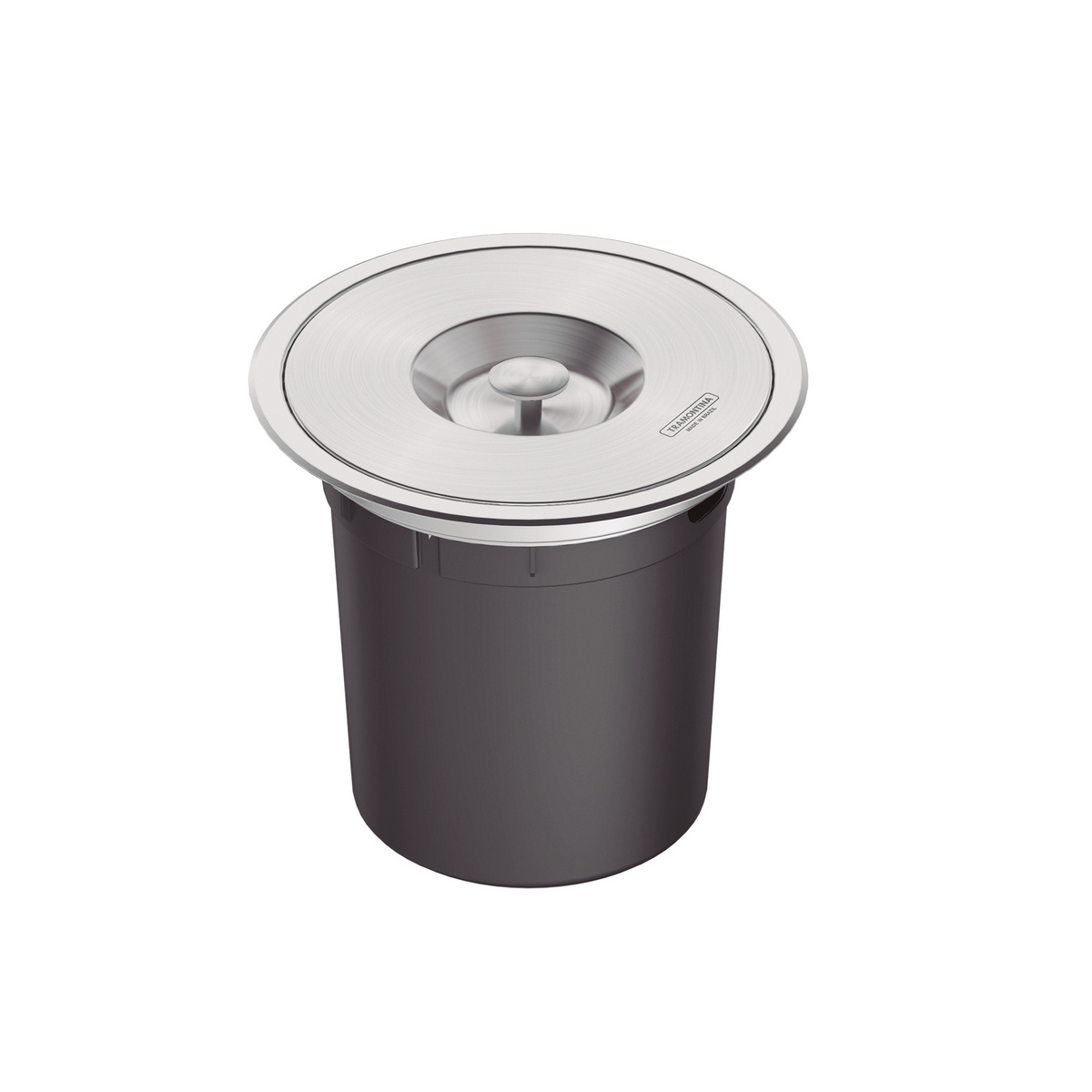 Imagem do produto Tramontina Lixeira de Embutir Clean Round em Aço Inox 5L