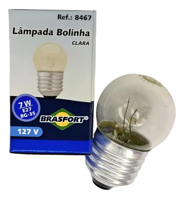 Imagem do produto Brasfort Lâmpada Bolinha 25x127V E27 Cristal