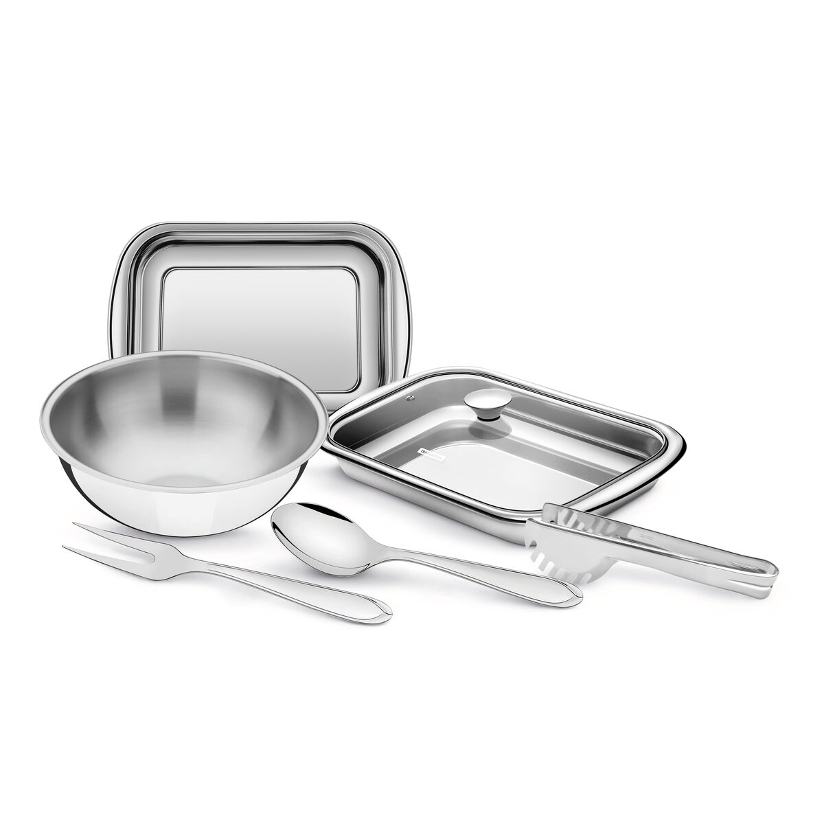 Imagem do produto Tramontina Kit para Assar e Servir Cosmos em Aço Inox 6 Peças