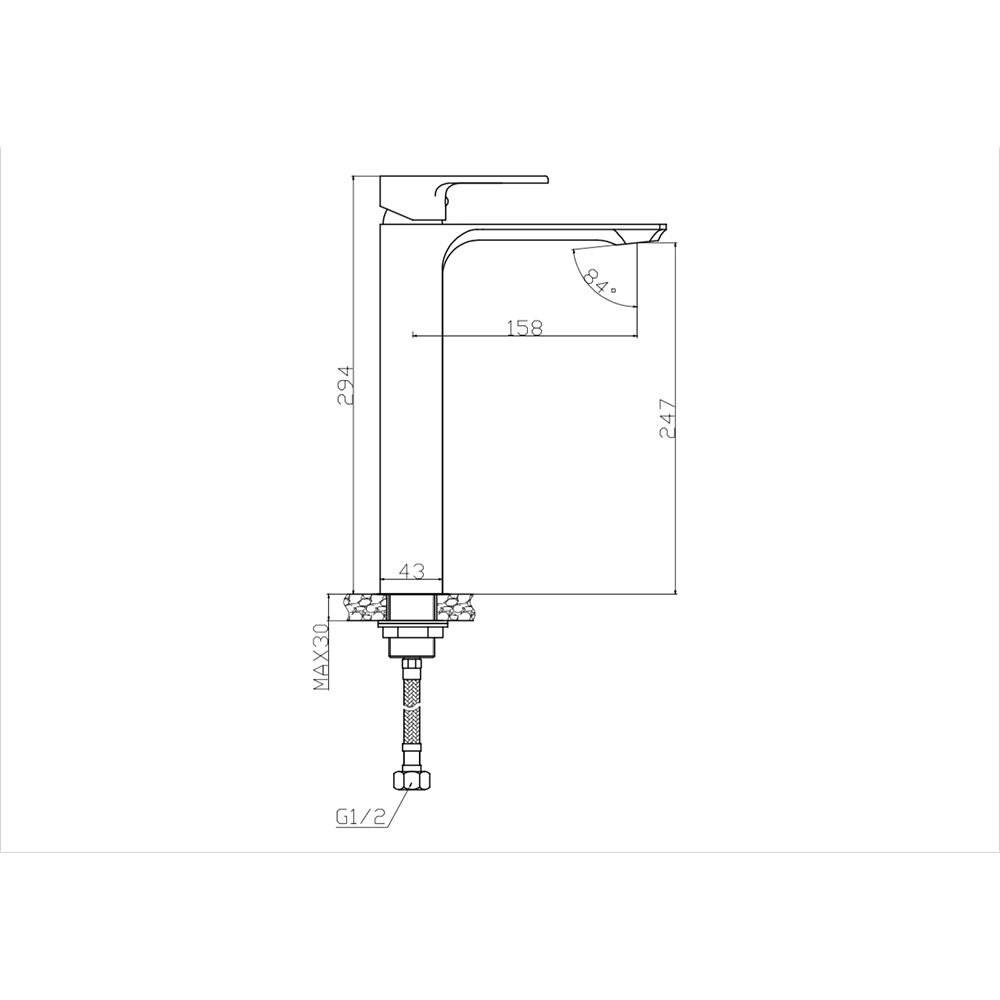 Imagem do produto Jiwi Misturador Monocomando para Lavatório de Mesa Bica Alta WJ-2885-DT-H
