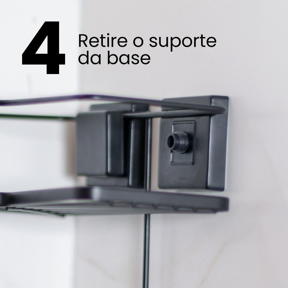 Imagem do produto Arthi Prateleira Canto Dupla Piatina Black