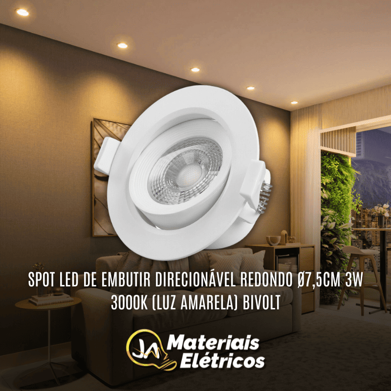 Imagem do produto Golden Spot LED Redondo 3W 3000K Bivolt Morna