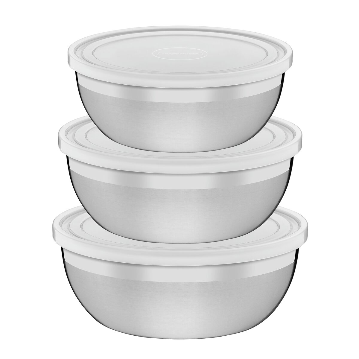 Imagem do produto Tramontina Jogo de Potes Freezinox em Aço Inox com Tampa Plástica 3 Peças
