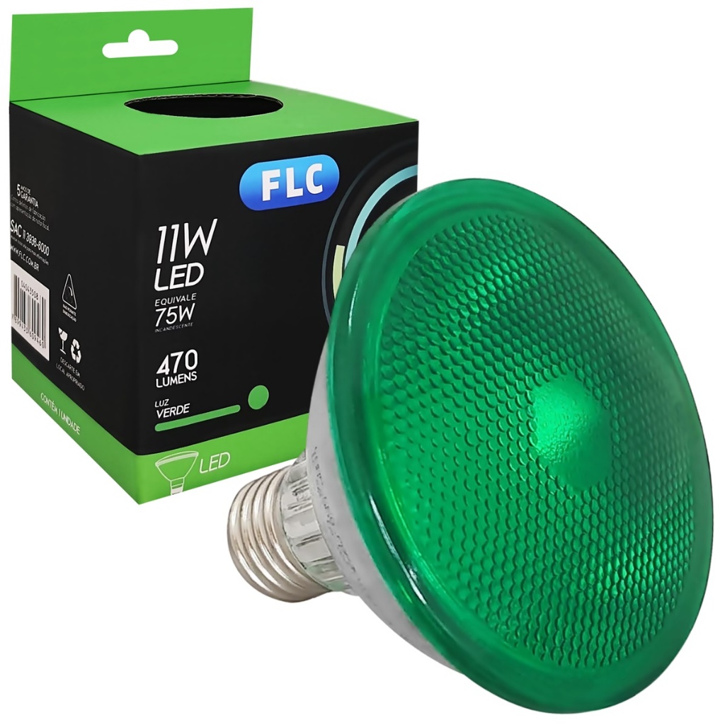 Imagem do produto Flc Lâmpada LED PAR 20 1W 220V Verde