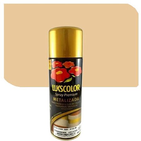 Imagem do produto Lukscolor Tinta Spray Premium Metálica Ouro Uso Externo 350ml