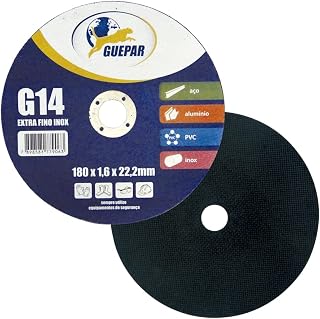 Imagem do produto Disco de Corte Inox Guepar 180 x 1,6 x 22,20 mm G14
