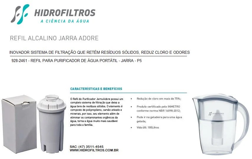 Imagem do produto Hidro Jarra Filtro Acqua Star