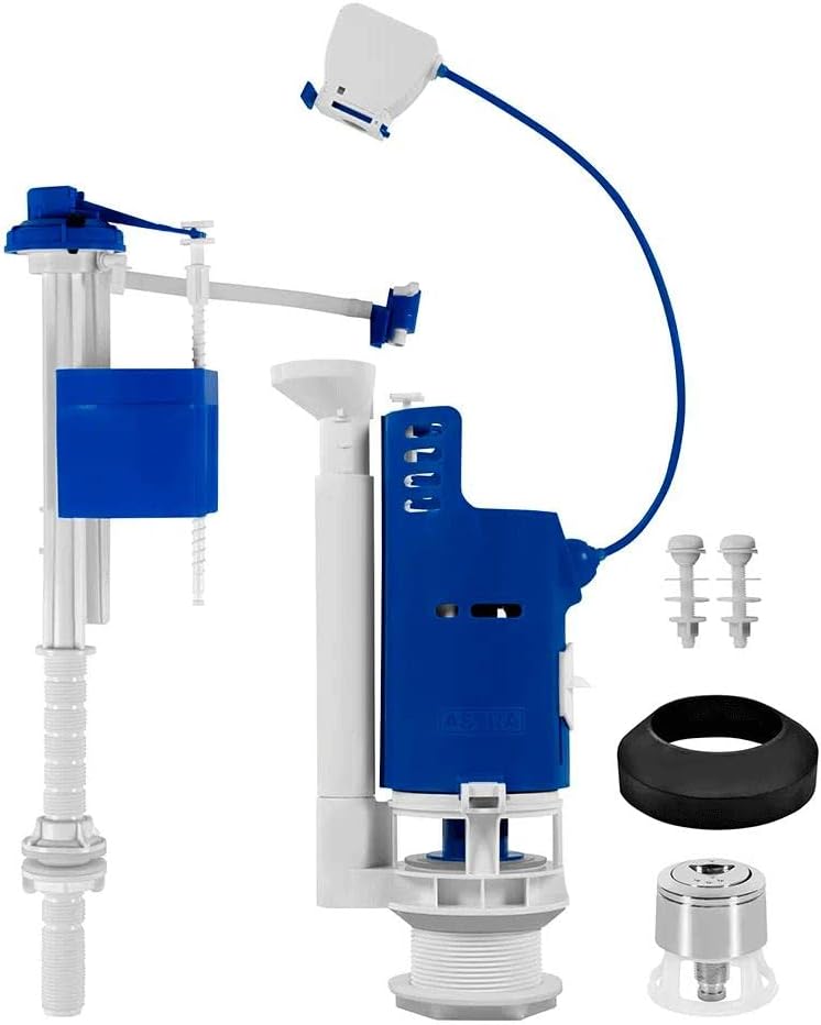 Imagem do produto Astra Kit Mecanismo Completo Universal Acionamento Duplo Superior/Lateral Botão Cromado MDU2/R