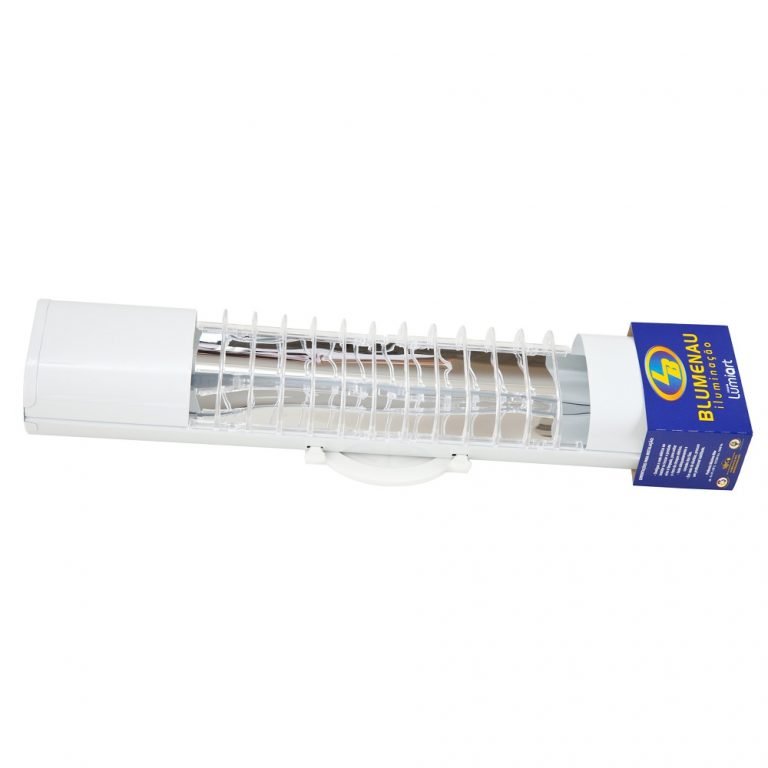 Imagem do produto Blumenau Luminária 2x18 Branca E27 com Aleta Transparente 192180/4
