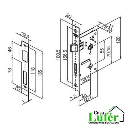 Imagem do produto Pado Fechadura Quadra Banheiro Roseta 701-40B Cromada