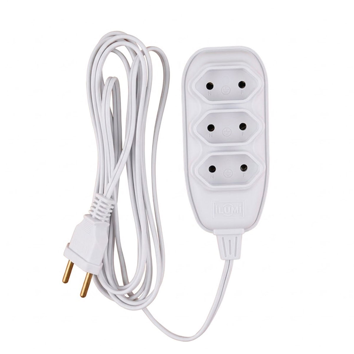 Imagem do produto Ilumi Extensão Elétrica 3 Tomadas com Cabo Paralelo 10 m 10A