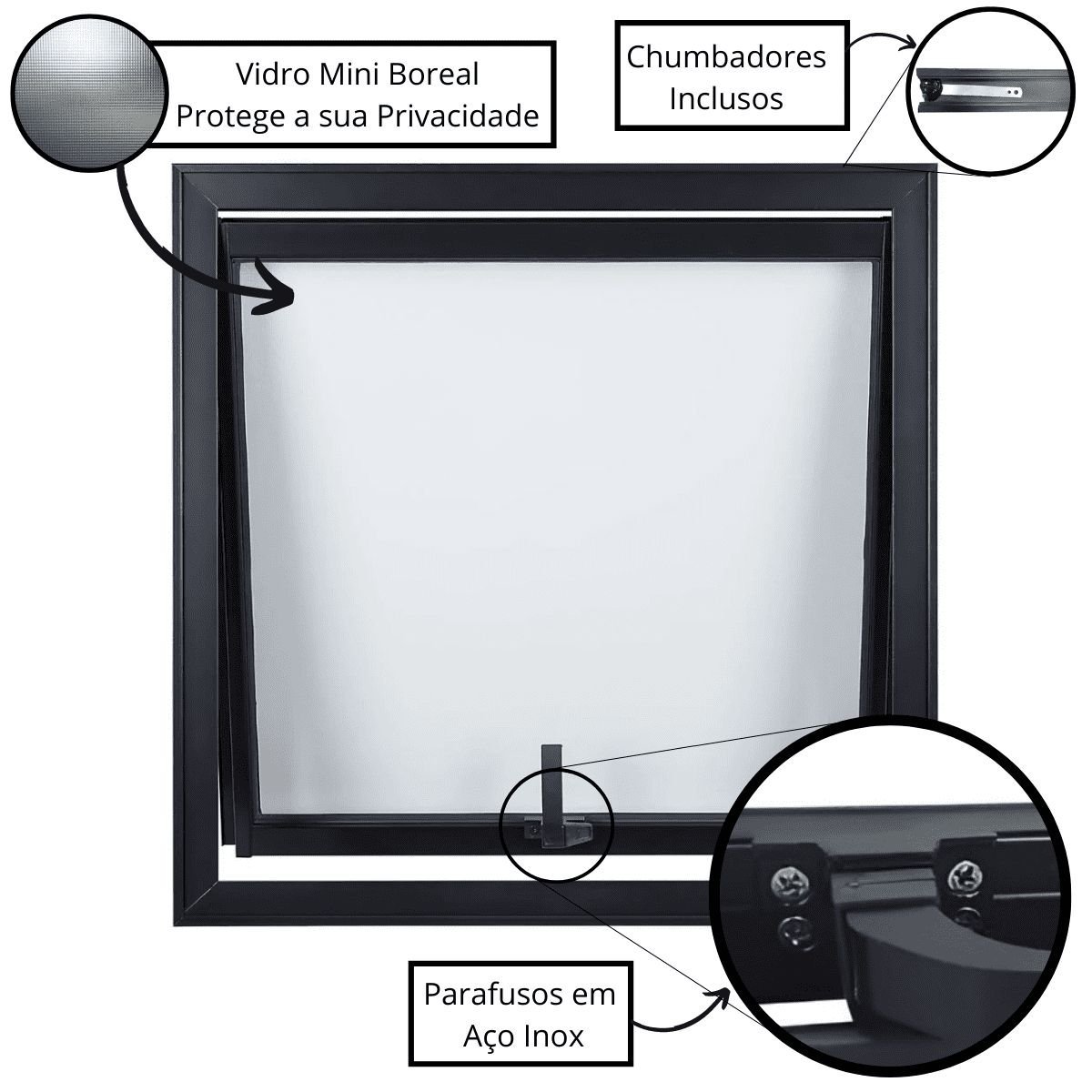 Imagem do produto Atlantica Maxim-Ar Magnum sem Grade 040 x 060 Preto 80582