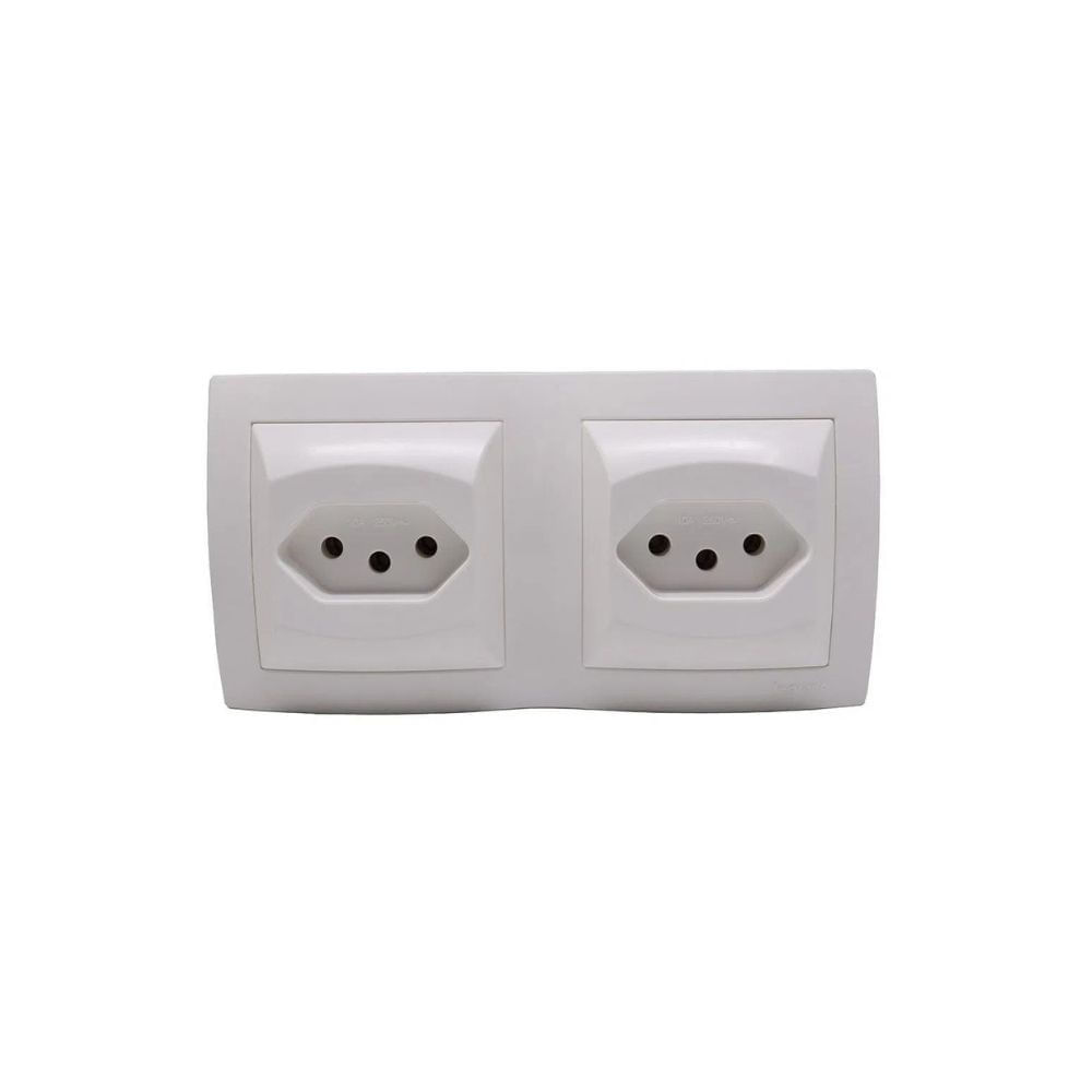 Imagem do produto Pial Legrand Conjunto de Sobrepor Tomada Dupla 2P+T 20A Sistema X Branco