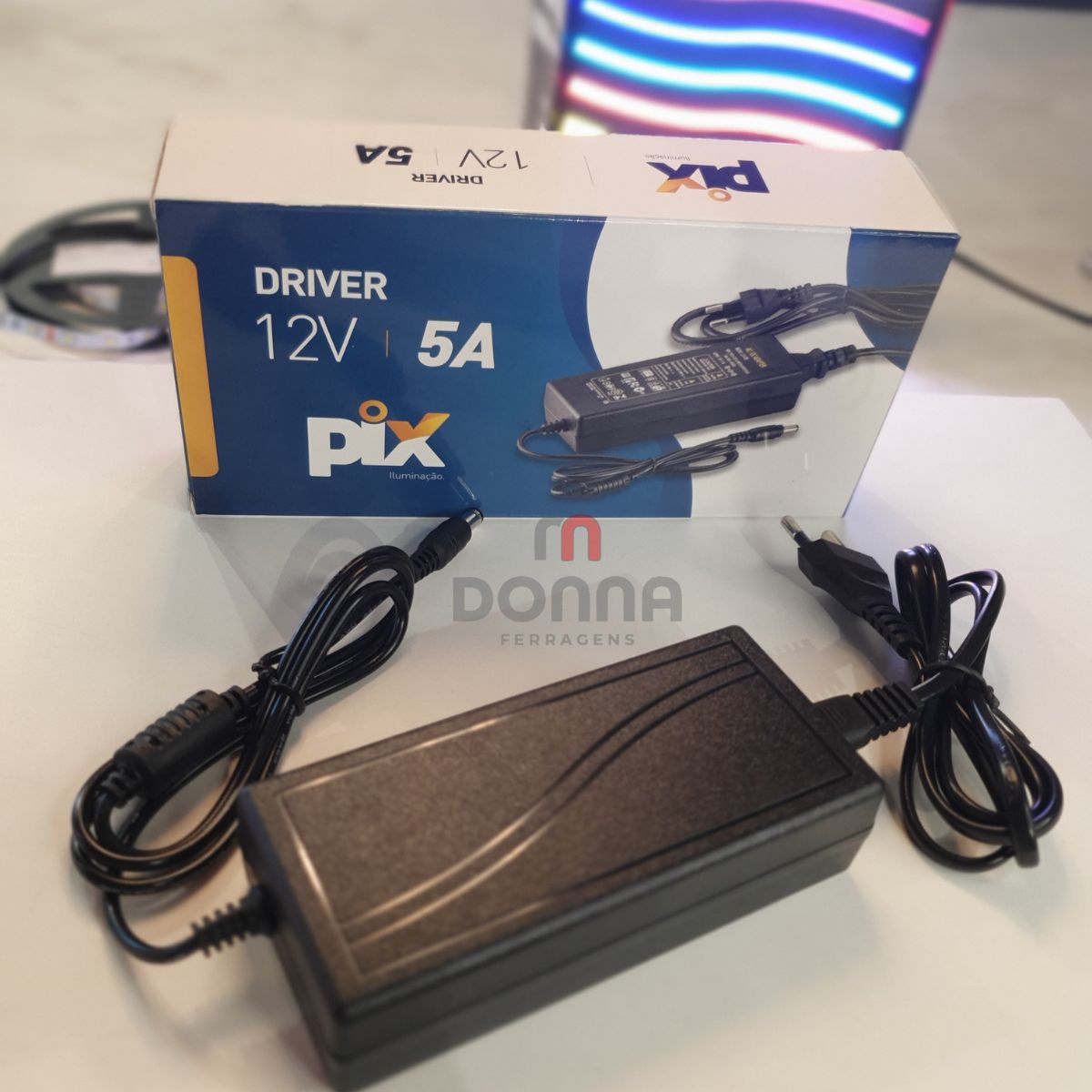 Imagem do produto Pix Fonte Metálica 60W 5A 12V Bivolt