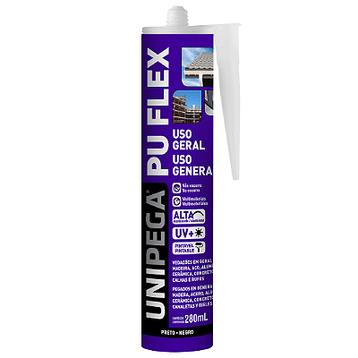Imagem do produto Selante PU Flex Uso Geral Unipega Preto 280ml