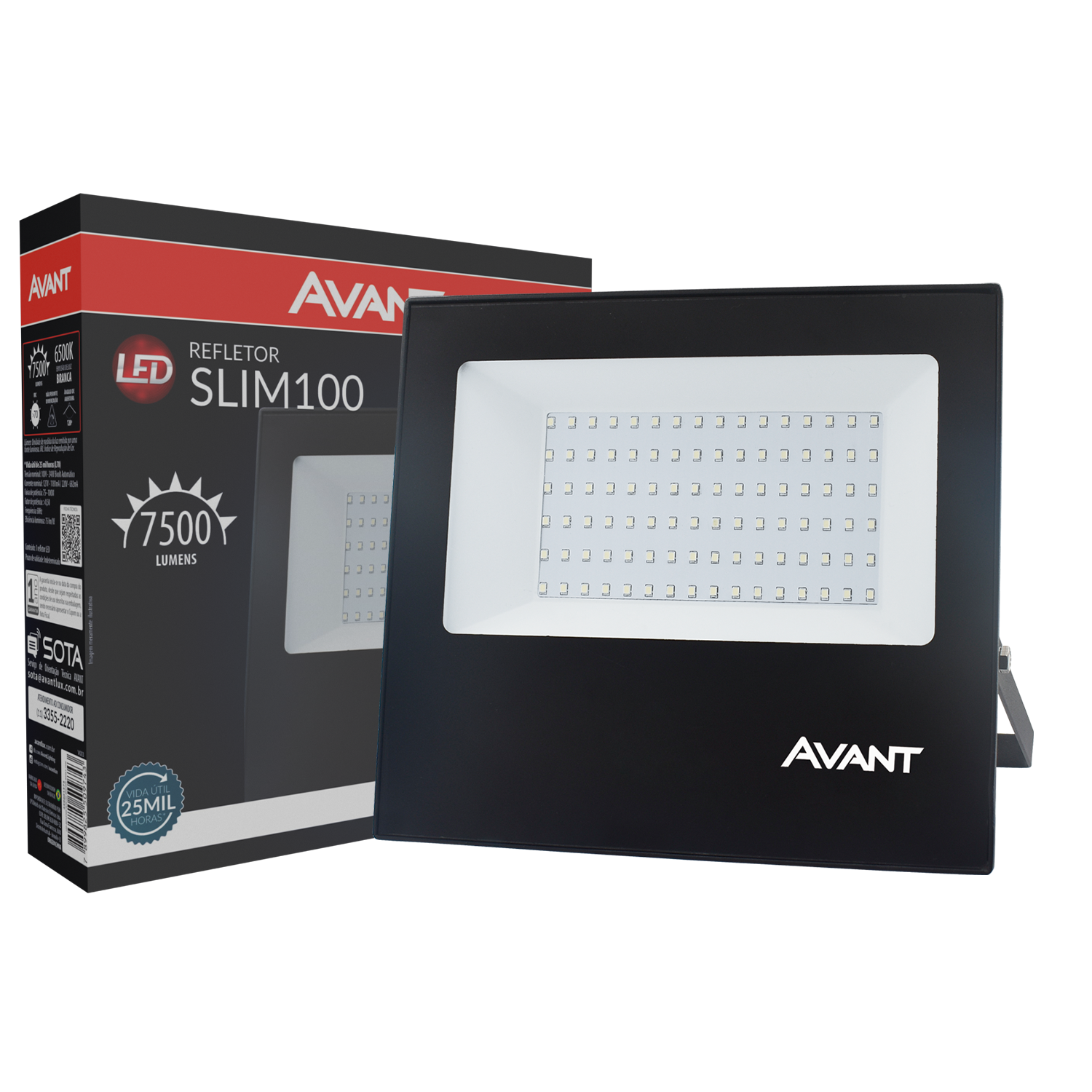 Imagem do produto Avant Refletor LED Slim 100W Bivolt 6500K Luz Branca