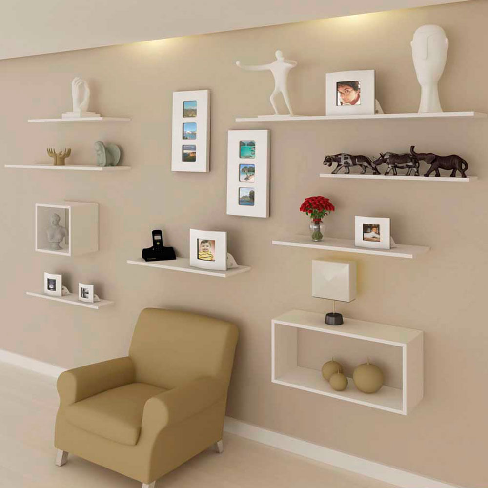 Imagem do produto Multivisao Prateleira MDP com Suporte 25 x 60 Branca UV
