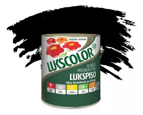 Imagem do produto Lukscolor Tinta Acrílica Premium Lukspiso Preto 3,6L