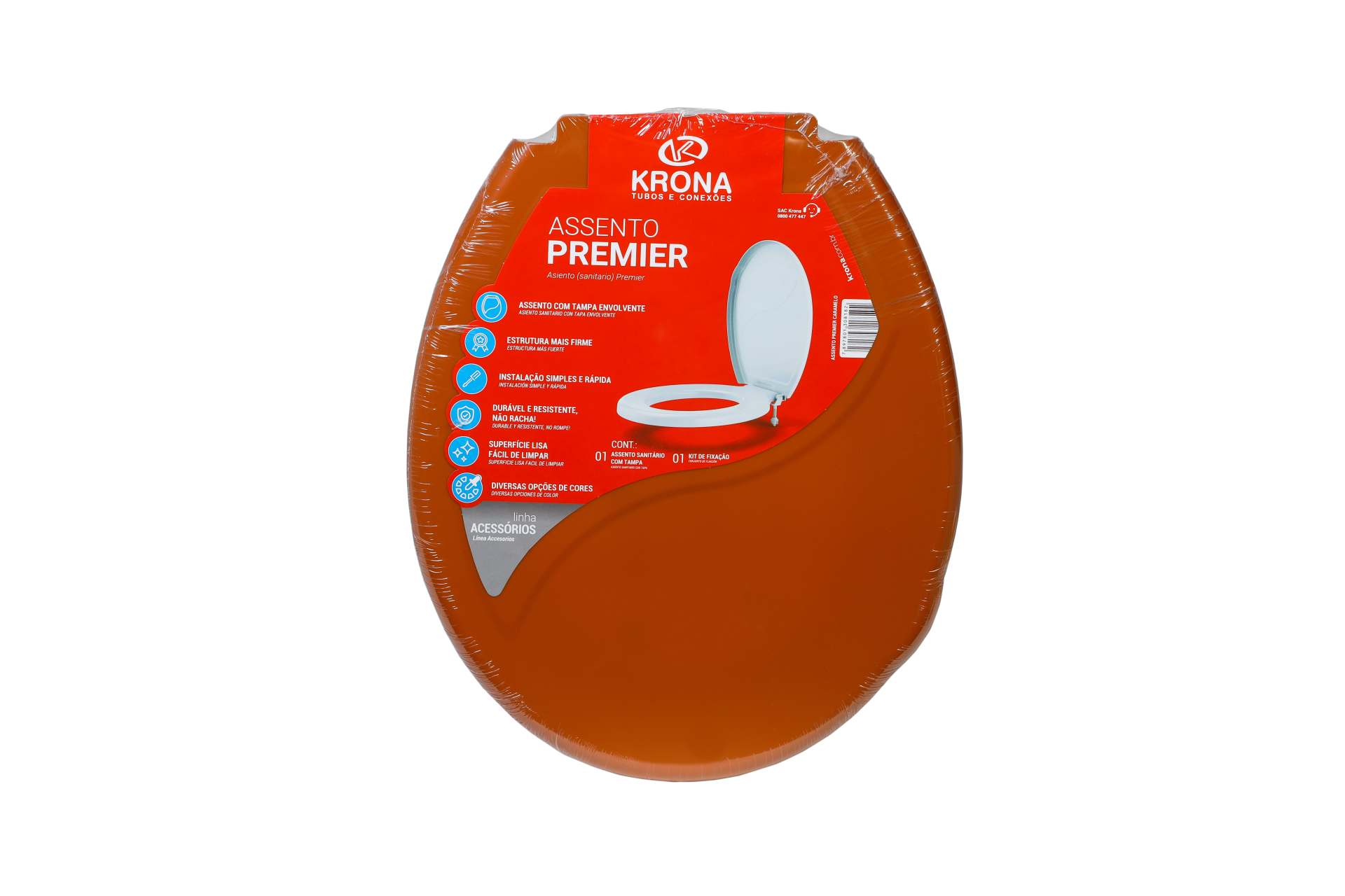 Imagem do produto Krona Assento Sanitário Premier Caramelo