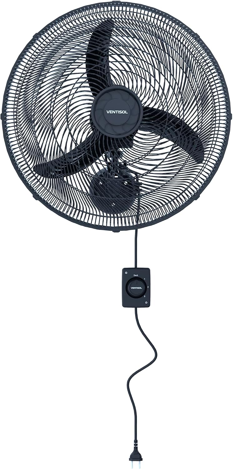 Imagem do produto Ventisol Ventilador de Parede Oscilante 50 cm 127V Preto 6P Premium