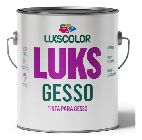 Imagem do produto Lukscolor Tinta Acrílica para Gesso LuksGesso Branco 3,6L
