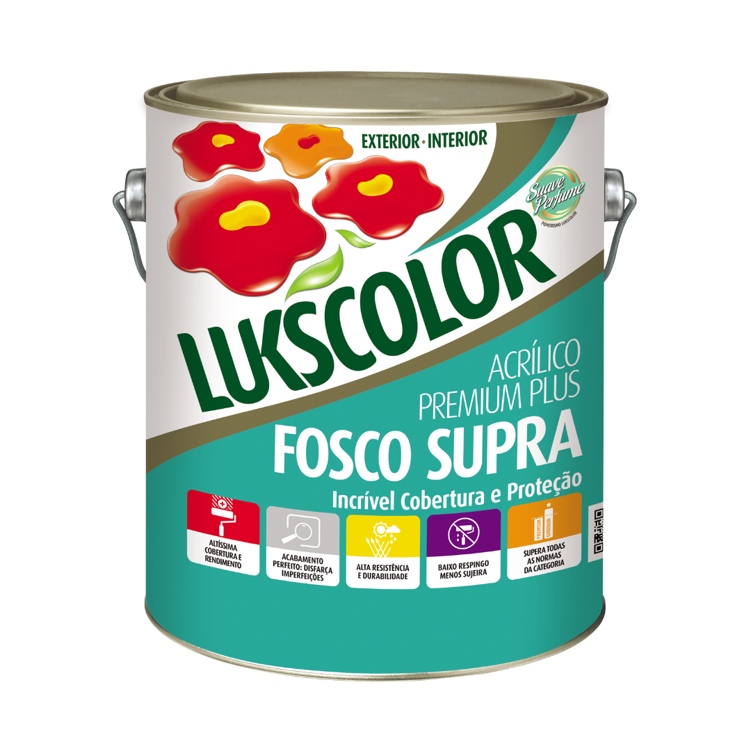 Imagem do produto Lukscolor Tinta Acrílica Fosco Supra Palha 3,6 Litros
