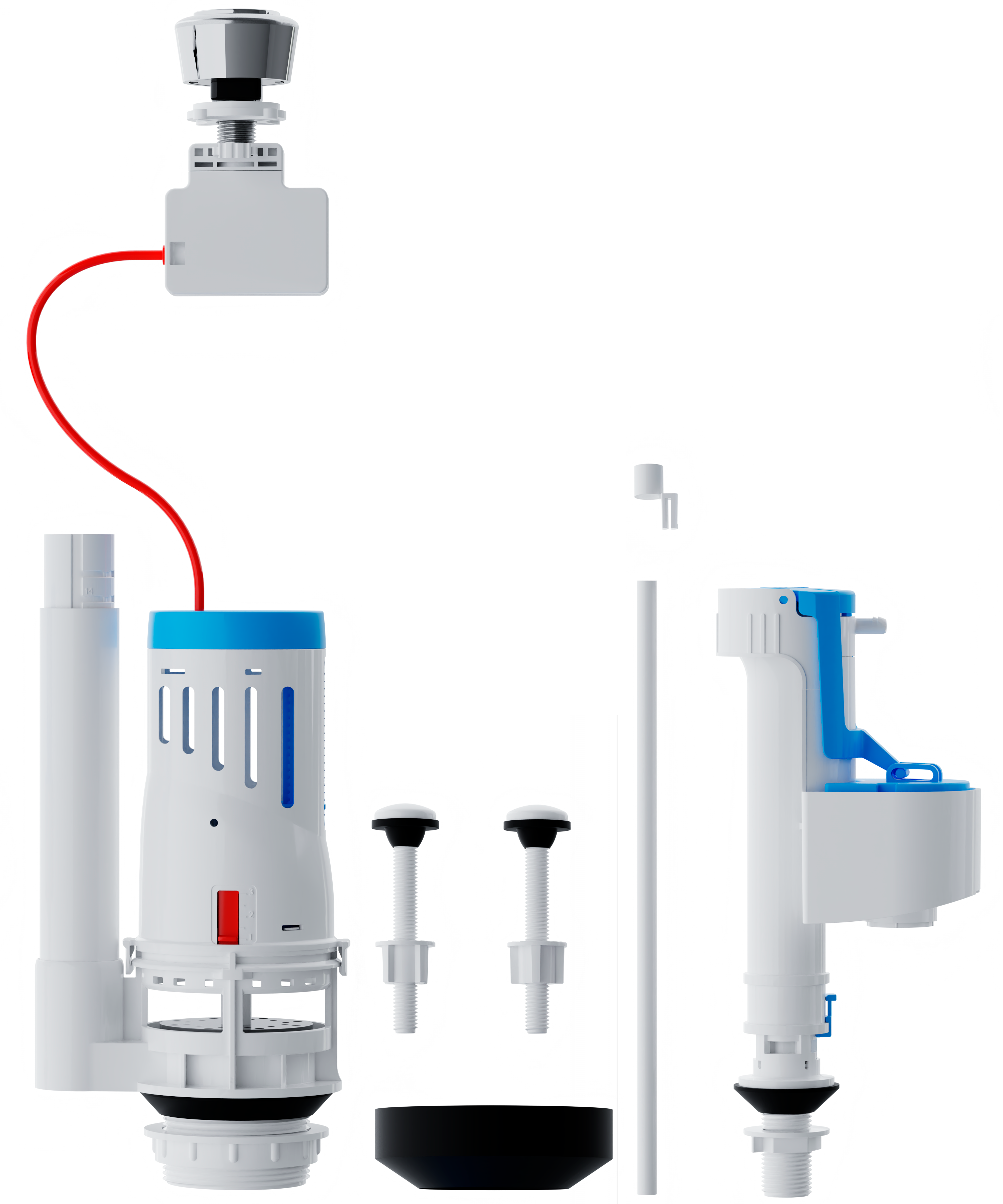 Imagem do produto Blukit Kit Completo para Caixa Acoplada COMPLETO CAIXA ACOPLADA ACIONADOR DUPLO