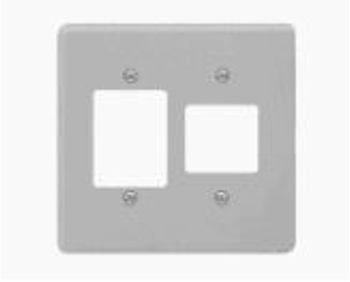 Imagem do produto Pial Legrand Placa 4x4 com 5 Postos Separados (2S+3S) para Caixa de Embutir Clássica Cinza