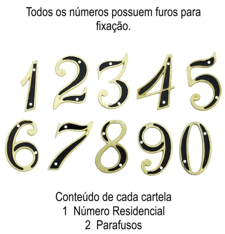 Imagem do produto Araça Número em Alumínio Naval Médio "0" 15,5 cm Araçá
