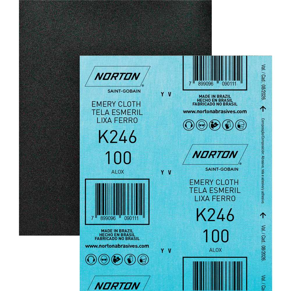 Imagem do produto Lixa para Ferro Norton K246 Grão 100